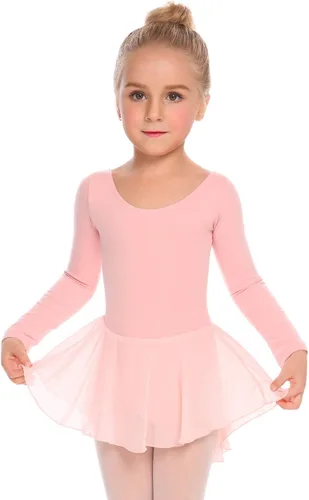 Miniatura 2 de Arshiner - Vestido de ballet con leotardo clásico de manga larga para niña