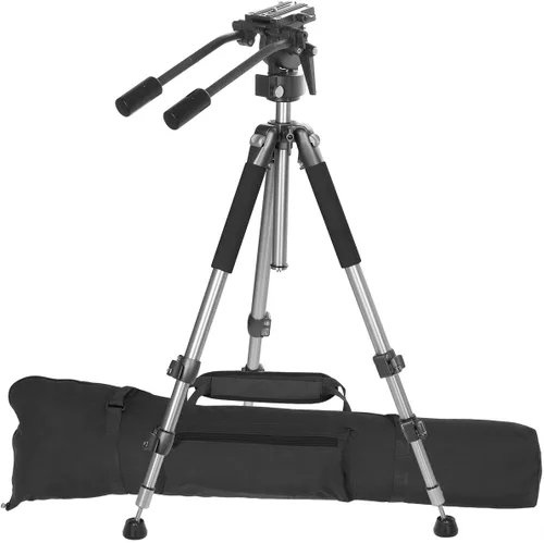Miniatura 11 de Ravelli Trípode profesional para cámara de video AVTP de 75 mm con cabezal de arrastre de fluido