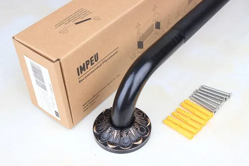 Miniatura 8 de Barra de agarre antideslizante de baño de 12 pulgadas, barra de ducha texturizada para bañera, reposabrazos de seguridad para el hogar, barandilla