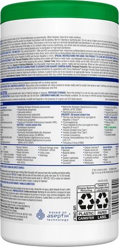 Miniatura 8 de Clorox Healthcare 30824 - Toallitas desinfectantes de peróxido de hidrógeno, recipiente de 95 unidades, 6 recipientes (30824)