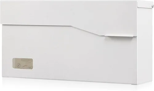 Miniatura 11 de xydled Buzón de correo de montaje en pared para exterior, buzón de metal colgante de acero de gran capacidad, buzón moderno, negro, 14.6 x 12.2 x