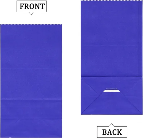 Miniatura 3 de LFCXHTY Paquete de 60 bolsas de papel color azul rey, pequeñas bolsas de papel para fiesta de cumpleaños, boda, venta al por menor, compras