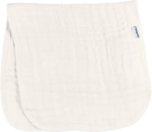 Miniatura 5 de Gerber Paños Eructadores Unisex de Muselina para Bebé, Paquete de 6, Vainilla, Tamaño Grande 20" x 10