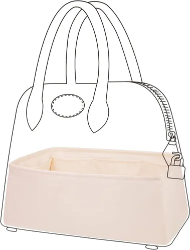 DGAZ Organizador de bolso de seda para Bolide 1923mini25273135, organizador de bolsas suave y sedoso, bolso de mano de lujo (café, Bolide25)