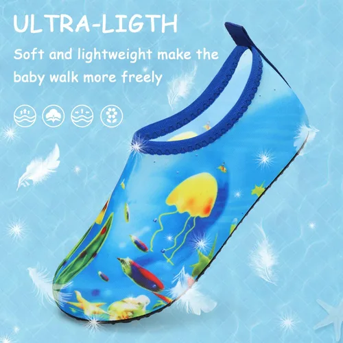 Miniatura 3 de ANLUKE Zapatos de agua para niños y niñas, calcetines de agua descalzos, secado rápido, playa, natación, deportes al aire libre, para niños pequeños