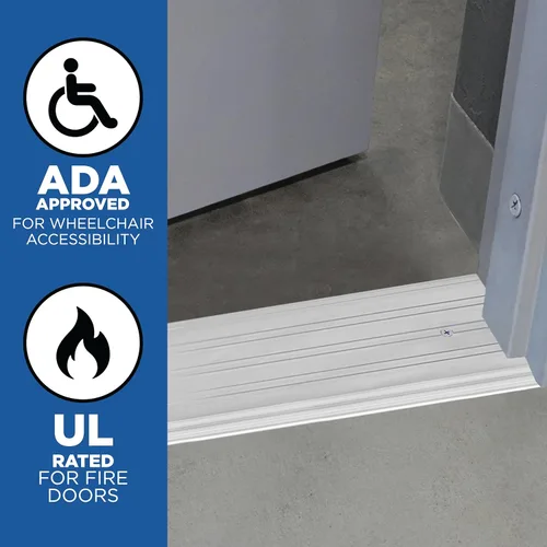 Miniatura 3 de M-D Building Products 68338 Umbral comercial de aluminio de perfil plano: Solución de acceso de entrada duradera y elegante Protección contra