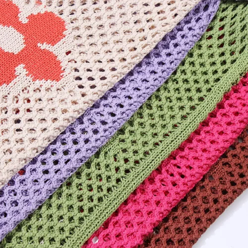 Miniatura 6 de Ovida Bolso de mano de ganchillo de malla, bolsa de playa Fairycore, bolso hobo de hadas, estilo grunge, bolso estético Y2K para mujeres y niñas