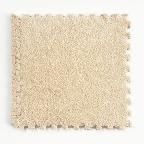 Miniatura 12 de 12 piezas de baldosas de alfombra de espuma entrelazadas para niños con borde, cuadrados gruesos de alfombra de felpa, tapetes de juego para el Negro