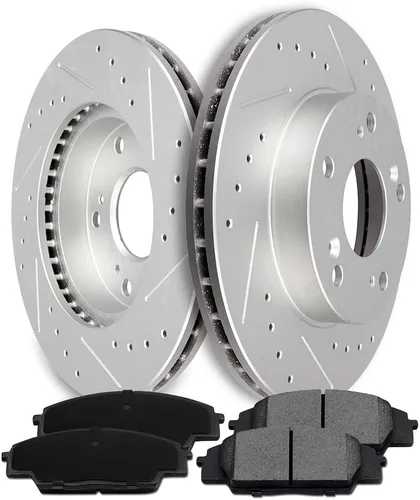 Miniatura 38 de SCITOO Brake Kits For Jeep For Cherokee 1999-2001,For TJ 1999-2006,For Jeep For Wrangler 2000-2006 Front Drilled & Slotted Disc Brakes Rotors and