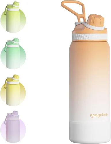 Miniatura 17 de Botella de agua aislada de 24 onzas, acero inoxidable al vacío de doble pared, diseño de boca ancha, botella reutilizable a prueba de fugas