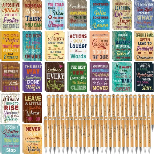 Miniatura 7 de Sabary Juego de 100 cuadernos inspiradores, mini cuadernos de bolsillo motivacionales, diarios de Navidad a granel, regalos de agradecimiento