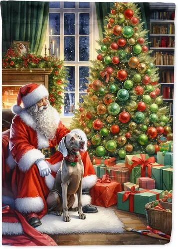 Miniatura 69 de Caroline's Treasures DAC4159CHF - Bandera de casa de Husky siberiano y Papá Noel para porche, grande, para colgar en la pared, poliéster