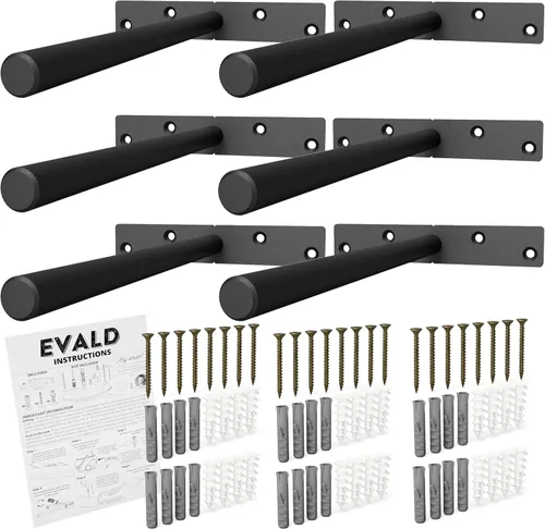 Miniatura 31 de EVALD Soporte de Estante Flotante Resistente Soporte de Repisa Flotante de 4 Pulgadas, Soportes de Estante Ocultos y Anclajes Accesorios