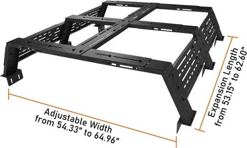 Miniatura 3 de Hooke Road - Barra de cama alta de 12.2" para camionetas de tamaño completo con rieles de cama - Compatible con Toyota Tundra 07-23 y Toyota Tacoma