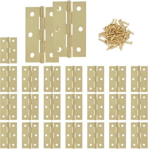 Miniatura 26 de Murtenze Paquete de 12 Bisagras de Puerta de 2.5 Pulgadas, Bisagras de Armario, Bisagras de Bronce Rojo, Bisagras de Cojinete de Bola, Bisagras