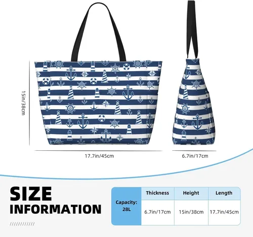 Miniatura 6 de Bolsa de playa para mujer, bolsa de playa impermeable y a prueba de arena con bolsa húmeda, bolsa de viaje grande para viajes de fin de semana