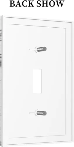 Miniatura 3 de Placa de Interruptor de Luz de Palanca Única Abstracta en Negro, Blanco y Gris, Cubierta de Tomacorriente, Placa de Pared Decorativa de Un