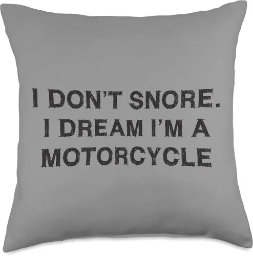 Miniatura 4 de YO! I Don't Snore - Almohada de sarcasmo para motocicleta, con frase divertida para hombre, 16 x 16 pulgadas, multicolor