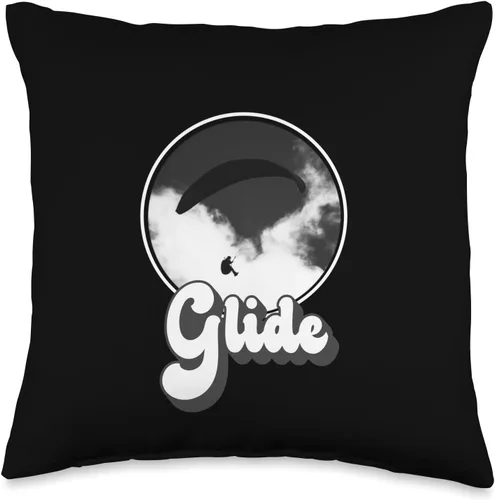 Paraglide & Skydiving Gifts & T-Shirts Skydiving Parachuter Equipment - Almohada de regalo para parapente, 16 x 16 pulgadas, multicolor