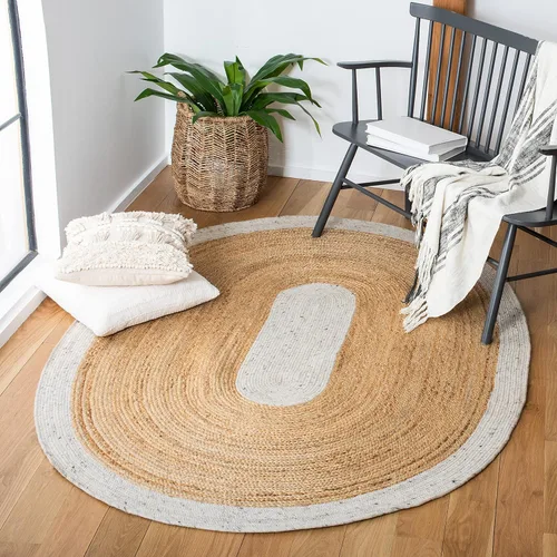 Miniatura 22 de SAFAVIEH Braided Collection BRD910B - Alfombra redonda de yute reversible de 3 pies, color beige y natural, hecha a mano