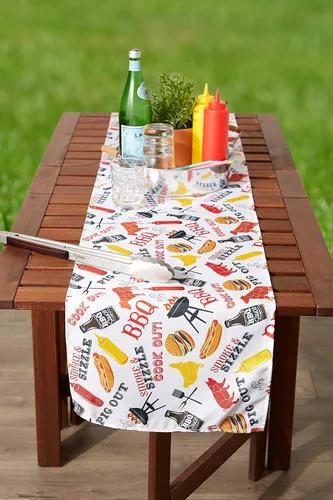 Miniatura 7 de DII Colección de mesa para exteriores, resistente a las manchas y al agua, 14x72, barbacoa