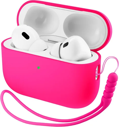 Miniatura 24 de ORNARTO Funda compatible con AirPods Pro 3 2025, silicona híbrida protectora completa para AirPods Pro de 3ª generación, cubierta frontal LED Azul