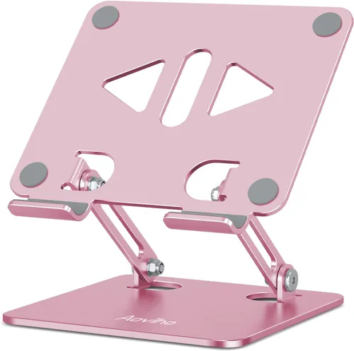 Miniatura 13 de Aoviho - Soporte para tableta portátil para escritorio, soporte de escritorio ajustable para tableta, soporte de aluminio plegable para iPad Pro