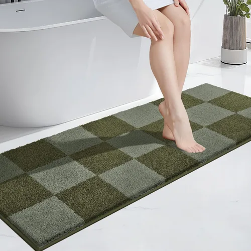 Miniatura 15 de PURRUGS Alfombra de baño antideslizante lavable a máquina 20 x 30 pulgadas, tapete de baño súper absorbente y de secado rápido, alfombra de baño