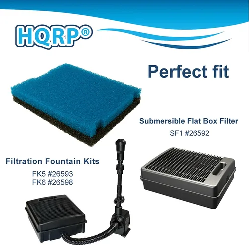 Miniatura 4 de HQRP Paquete de 4 almohadillas de filtro de caja plana compatibles con Tetra 19015, SF1 / 26592, Tetra FK5/#26593, FK6 / #26598 almohadillas gruesas