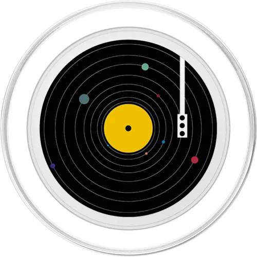 Miniatura 2 de Sistema solar de disco de vinilo retro Pop Socket PopSockets PopGrip: agarre intercambiable para teléfonos y tabletas PopSockets MagSafe PopGrip