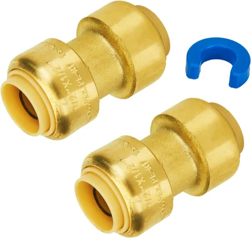 Miniatura 24 de SUNGATOR Acoplamiento de 1/2 pulgada, accesorios Pex a presión de 1/2 pulgada, acoplamiento recto de 1/2", accesorios de latón sin plomo