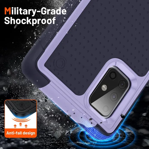 Miniatura 3 de Diseñado para Samsung Galaxy A71 5G Funda 2 en 1 Regalo Grado Militar Protección contra Caídas Cubierta Resistente de Servicio Pesado a Prueba