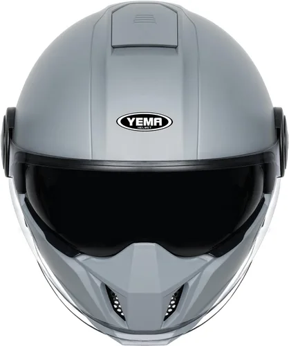 Miniatura 10 de YEMA Casco convertible de motocicleta de cara completa 3/4 aprobado por DOT, casco de motocross todoterreno de doble visera para adultos, diseño
