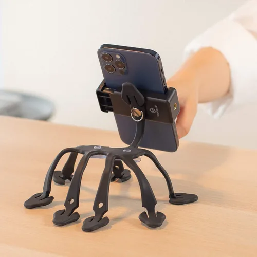 Miniatura 7 de Trípode de pulpo para teléfono celular, soporte universal para teléfono inteligente, trípode de pulpo, 8 patas para todos los teléfonos inteligentes