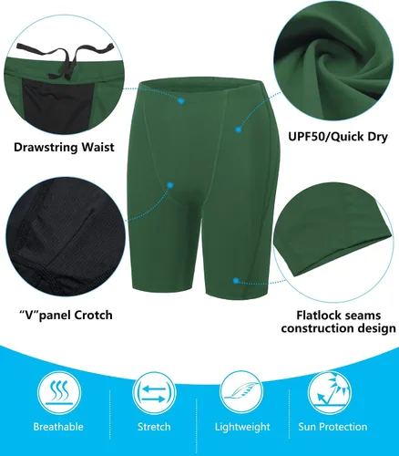 Miniatura 28 de Traje de baño deportivo competitivo para hombre, traje de entrenamiento de resistencia de carreras, pantalones cortos de natación de secado rápido