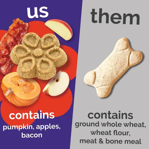 Miniatura 4 de Fruitables Biggies - Galletas para perros, golosinas saludables para perros, galletas de calabaza para perros, golosinas crujientes, hechas sin