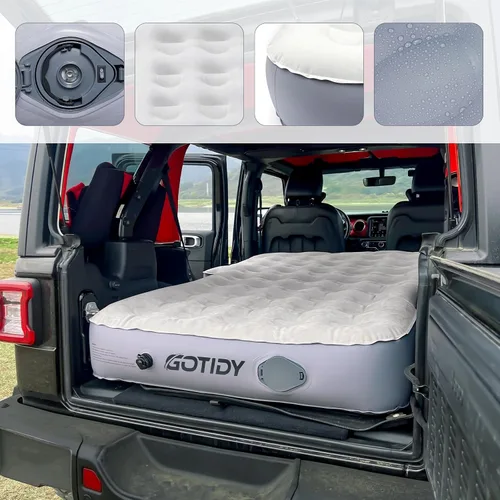 Miniatura 4 de Colchón para Jeep con Bomba de Aire Inalámbrica, Colchón de Aire para SUV de 10 Pulgadas, Cama de Camping para Jeep Wrangler JK JKU JL JLU Unlimited
