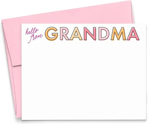 Miniatura 8 de Papelería personalizada para niños para niños, tarjetas de notas planas, lindo papelería para niño con juego de sobres, tarjetas de notas Hola desde