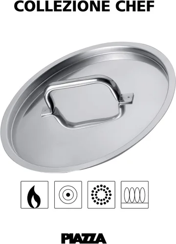 Miniatura 2 de Piazza Tapa universal de acero inoxidable, para cualquier olla o sartén de 6.3 pulgadas