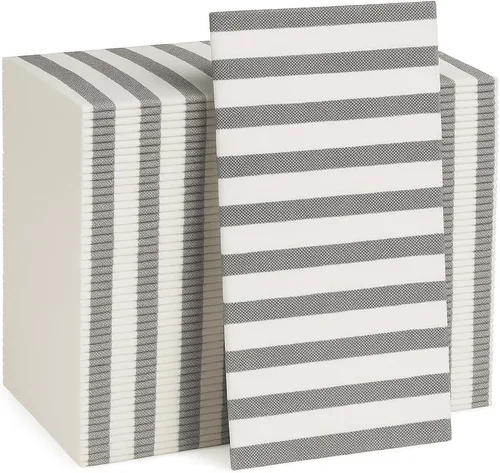 Miniatura 8 de Toallas desechables hechas en Italia para invitados con tacto de lino, servilletas de baño de alta calidad, suaves y absorbentes, elegantes