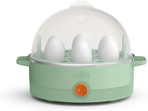 Miniatura 11 de Olla de huevos BELLA, hervidor rápido y escalfador, preparación de comidas esencial, tamaño familiar: prepara hasta 7 huevos grandes hervidos, tapa