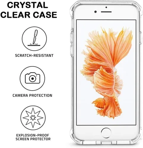 Miniatura 2 de Funda para teléfono compatible con iPhone 8 Plus/iPhone 7 Plus], cubierta trasera dura transparente con 4 esquinas a prueba de golpes, funda