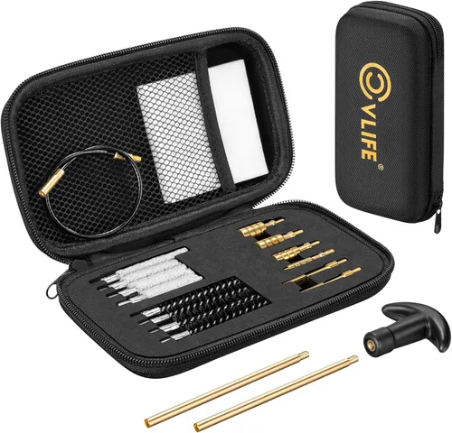 CVLIFE Kit de limpieza de pistola para 0.354 in .22 .357 .45, .40 .38/.177 .22/0.354 in .45 .357, .38 Kits universales de limpieza de pistola para