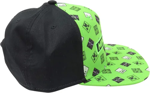 Miniatura 2 de Minecraft Enemy Faces Boys Snapback Gorra Nuevo Con Licencia Negro