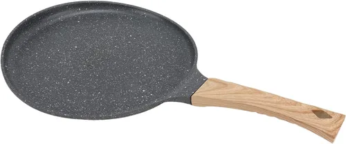 Miniatura 8 de Topyond Sartén para crepas, sartén antiadherente, sartén para tortilla con mango resistente al calor, aleación de aluminio con revestimiento