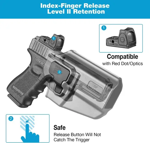 Miniatura 4 de Funda universal OWB para Glock/S&W/Sig/Springfield/CZ/Beretta/Taurus/Canik/FN/ 1911/Walther, se adapta a más de 100 pistolas para pistolas compactas