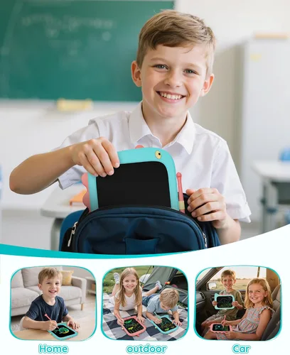 Miniatura 4 de Tableta de escritura LCD de 8.5 pulgadas para niños, juguetes de unicornio regalos para niñas de 3 a 5 años, juguete educativo de viaje, regalo