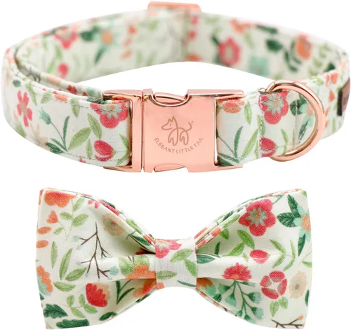 Miniatura 24 de Elegante collar para perro con moño Floral Vintage, cómoda pajarita para perro, collar de perro con lazo Collar ajustable para perros pequeños