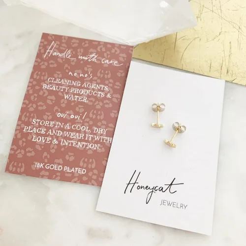Miniatura 7 de HONEYCAT Mini pendientes de loto en oro, oro rosa o plata, joyería minimalista y delicada