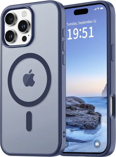 Miniatura 9 de vnnink para iPhone 12 y iPhone 12 Pro, funda de teléfono celular translúcida con protección contra caídas de grado militar, mate magnética